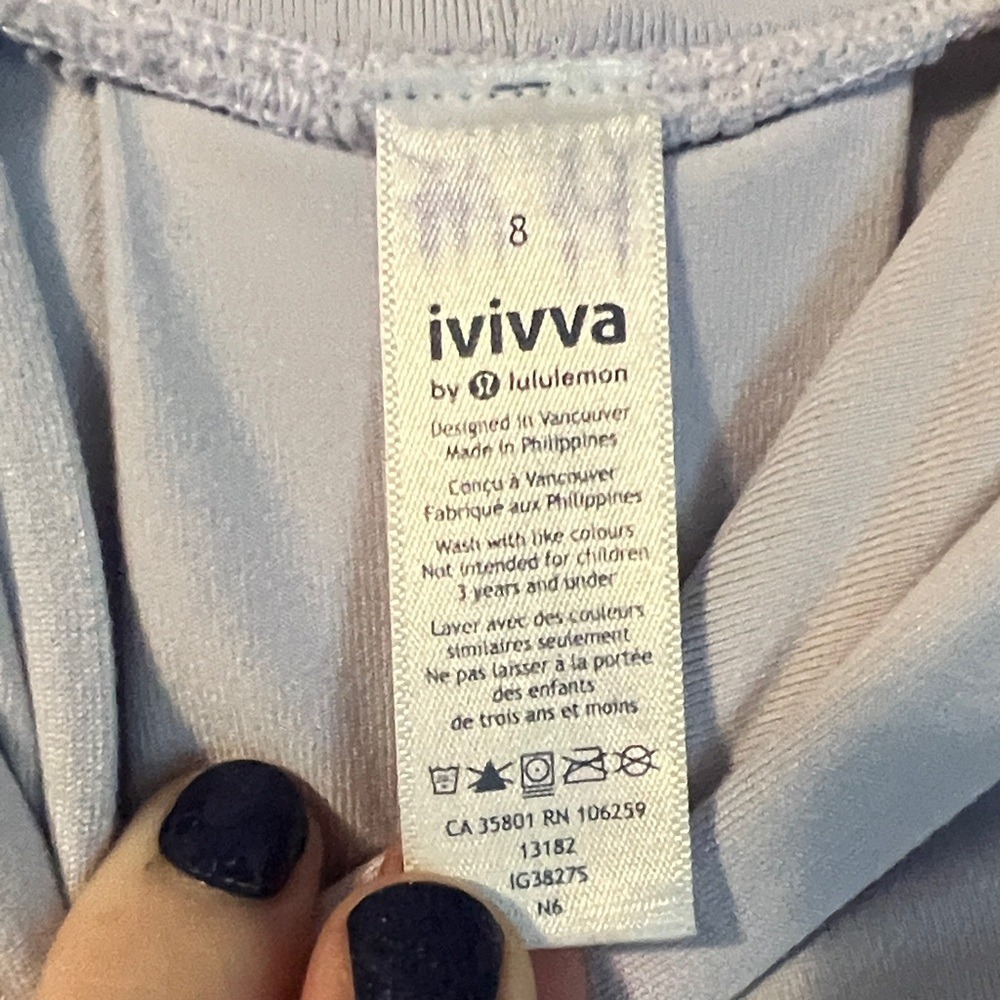Ivivva by Lululemon Girls Size 8 Soft Lavender Pullover Hoodie with Thumbholes - Picture 3 of 7